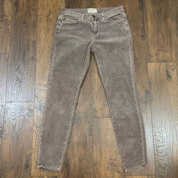 Current/Elliott The Stiletto Corduroy Brown Skinny Pants - Picture 2 of 8